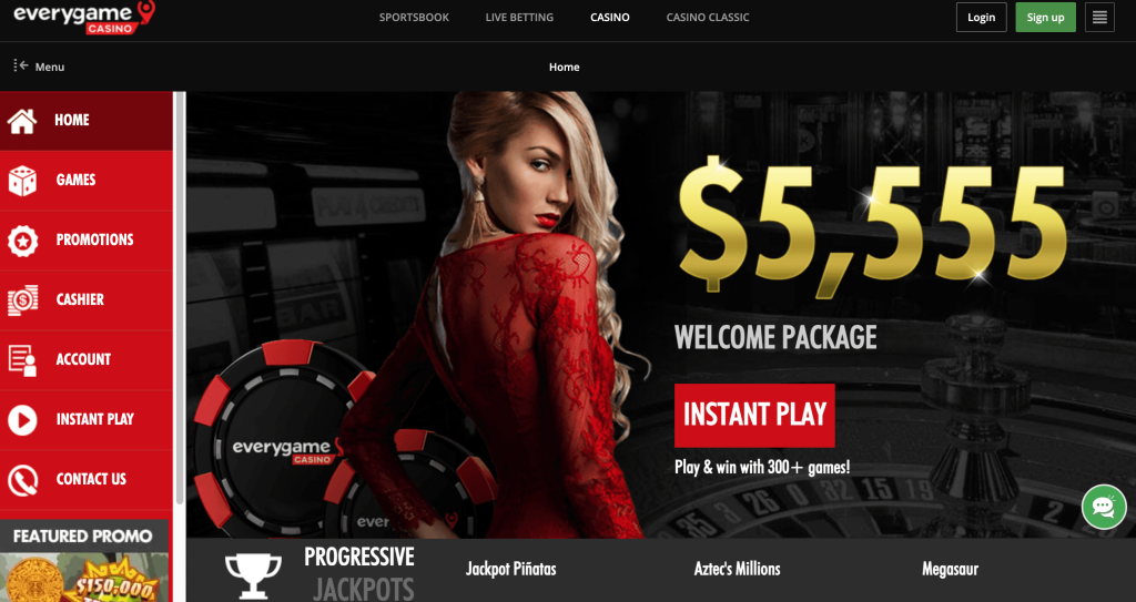 everygame homepage welcome page