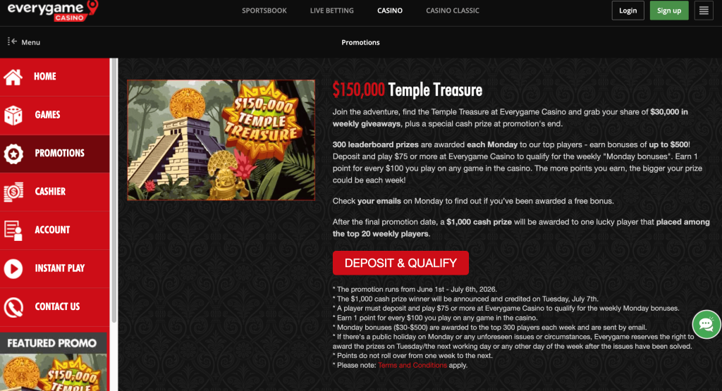 everygame promo promotion bonus