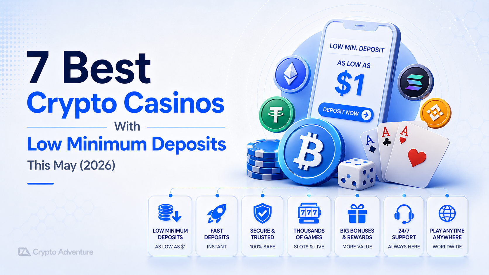 7 Best Crypto Casinos With Low Minimum Deposits This May (2026)