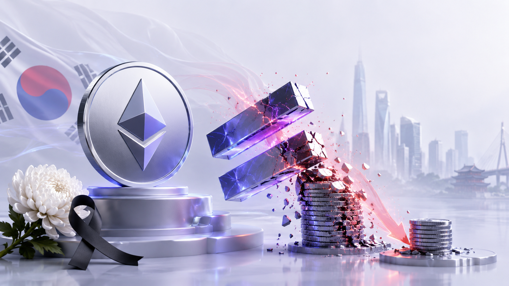 South Korean Funeral Firm’s Leveraged Ethereum Bet Crashes From $39.7M To $6.8M