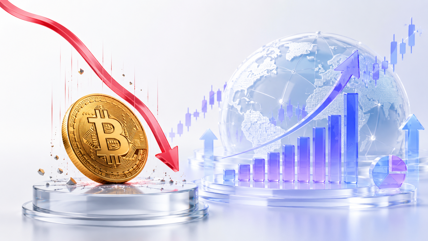 bitcoin vs stocks Bitcoin Lags Global Stock Rally As BTC Drops 40% From October Highs