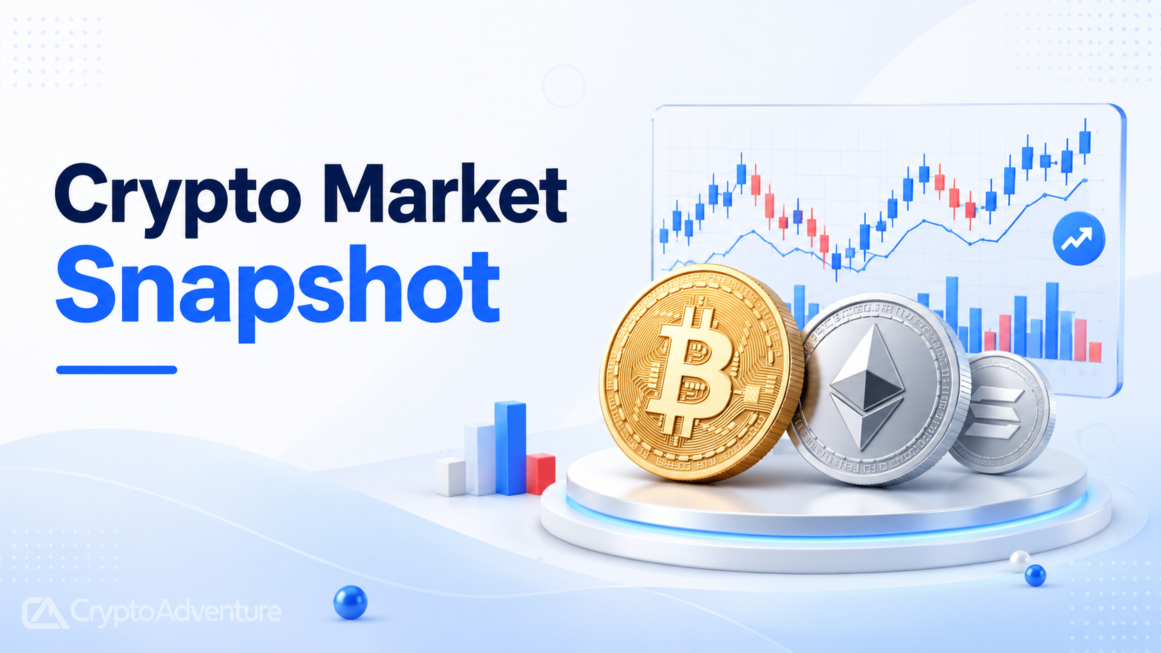 Crypto Market Snapshot, Bitcoin Price, Ethereum Price, Altcoins