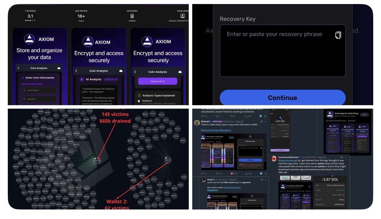 Axiom fake app