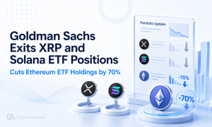 Goldman Sachs cleared XRP and Solana ETF positions in Q1 while cutting Ethereum ETF exposure and keeping Bitcoin ETF holdings larger.