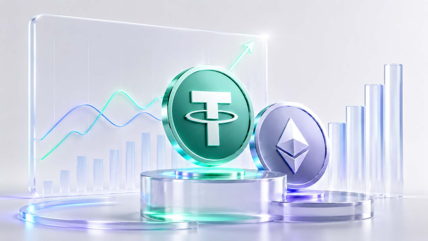 USDT, ETH, Tether, Ethereum, Market Cap, Stablecoins, Crypto Market,