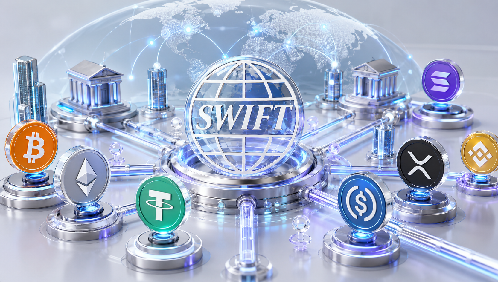 Swift, Cross-Border Payments, Crypto Rails, Tokenized Payments,