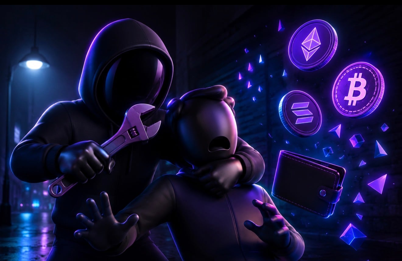Crypto User Says Masked Men Stole Six Figures In Violent Wrench Attack