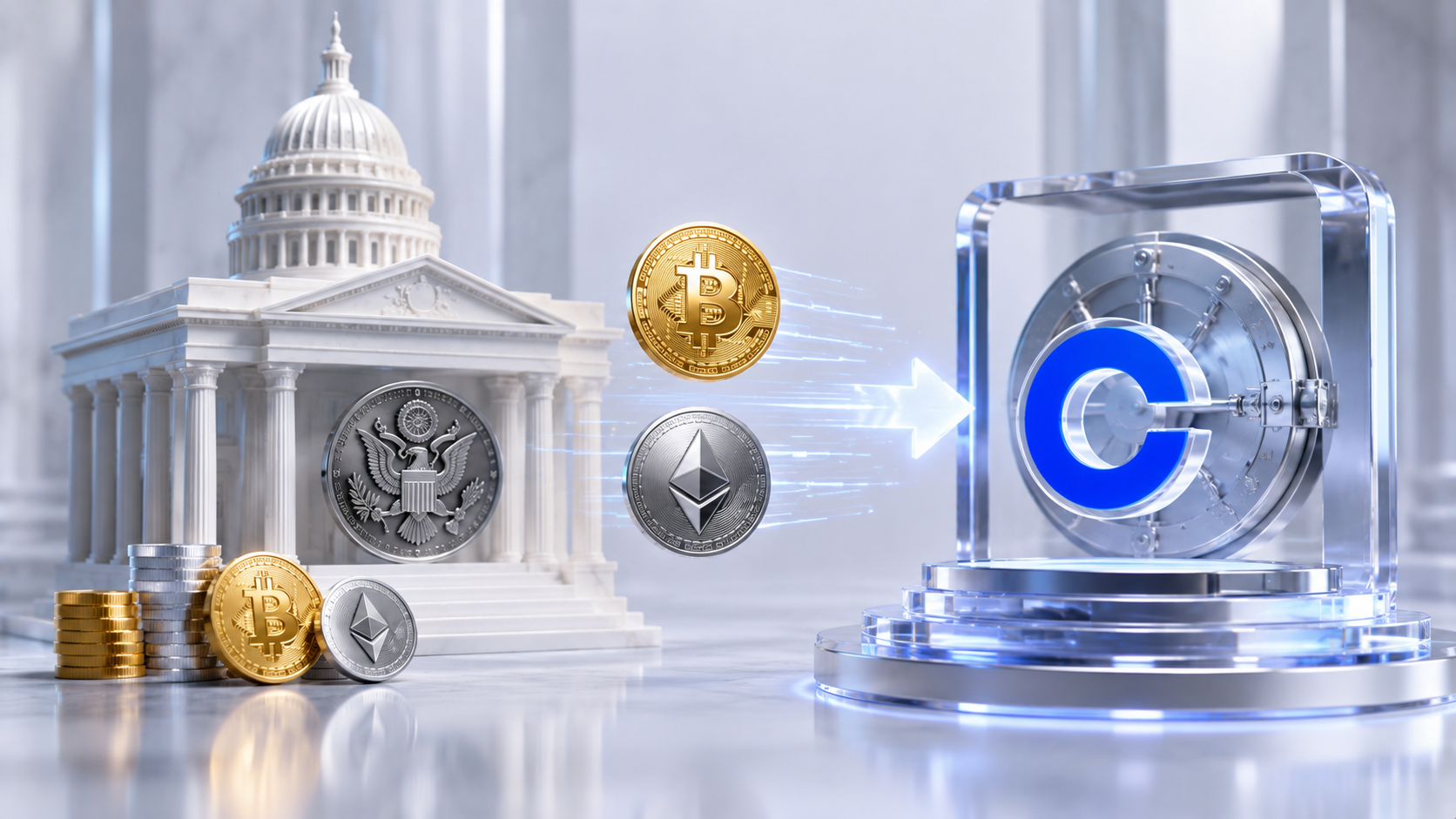 U.S. Government Moves $288M In Bitcoin And Ether To Coinbase Prime