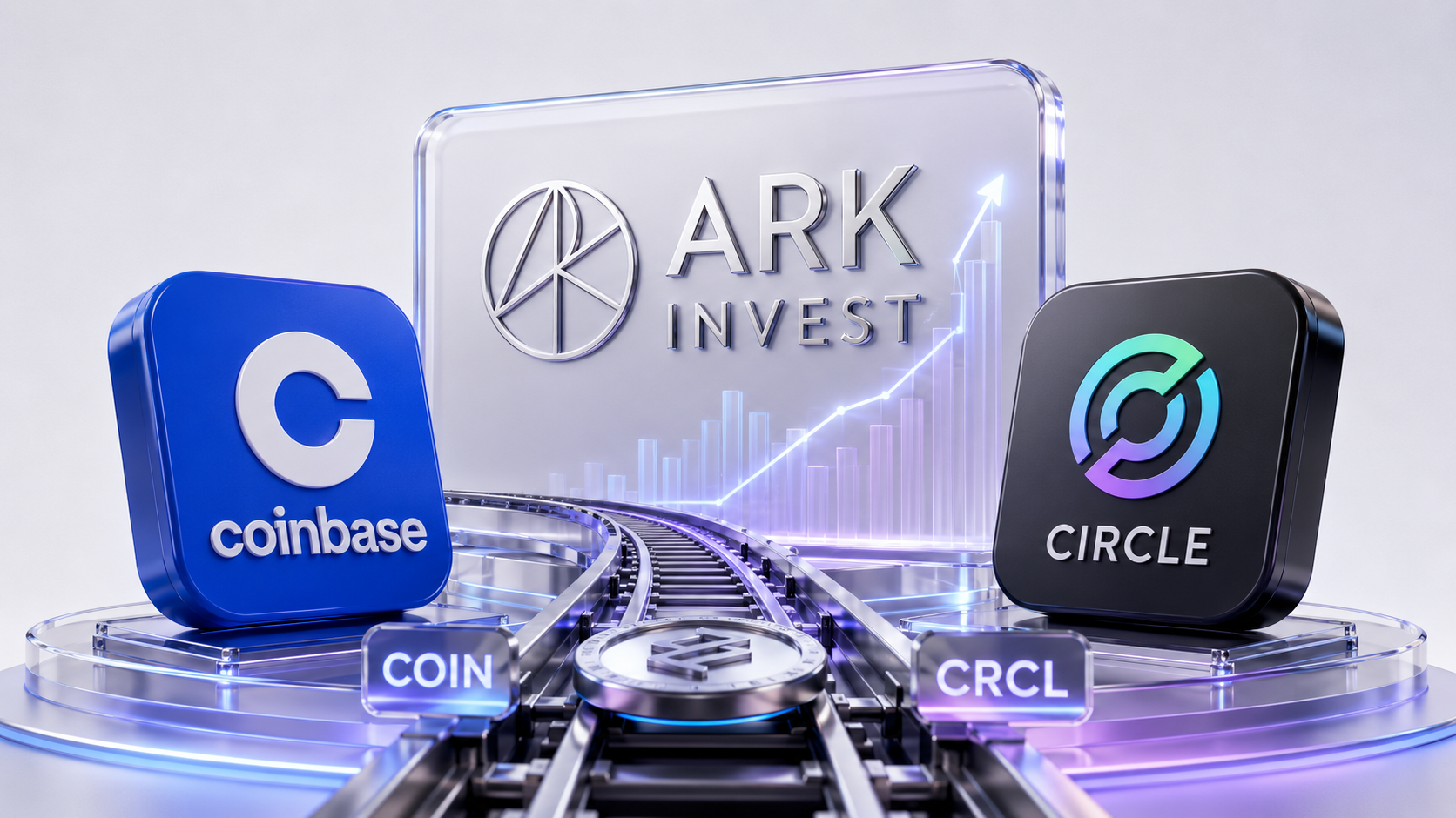 ARK Invest, Cathie Wood, Coinbase, Circle, Bullish, COIN, CRCL, BLSH,